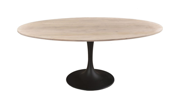 Avalanche Oval Dining Table – White Wash