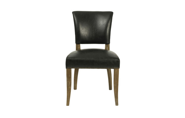 Lex Dining Chair – Black Bicast Leather