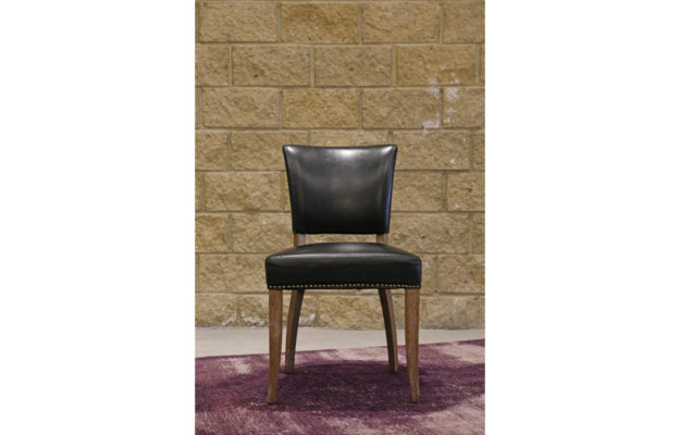 Lex Dining Chair – Black Bicast Leather