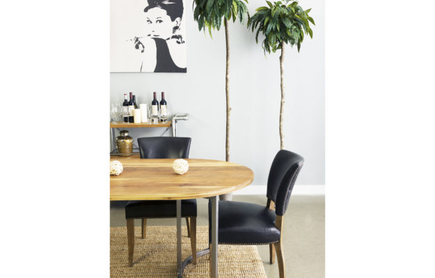 Lex Dining Chair – Black Bicast Leather