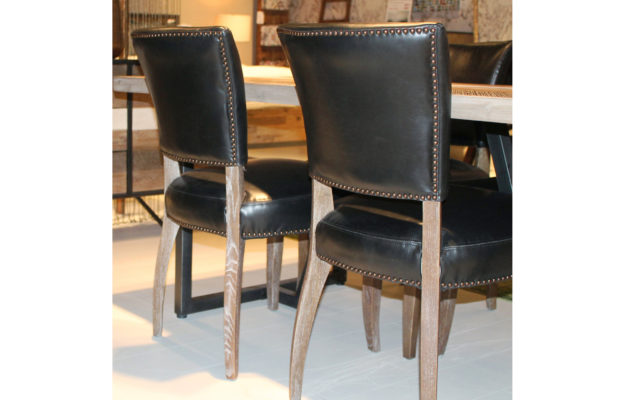 Lex Dining Chair – Black Bicast Leather