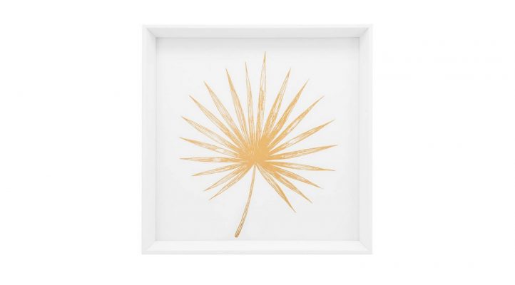 Gold-Spike-Palm-Leaf-Framed-Canvas-Print