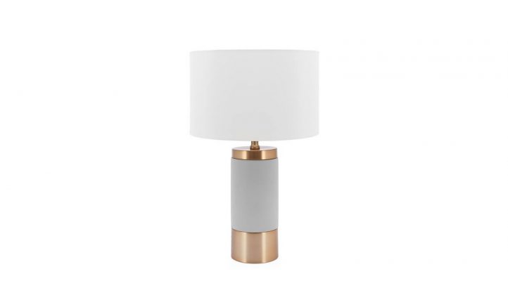 Loris Column Brass/Cement Table Lamp