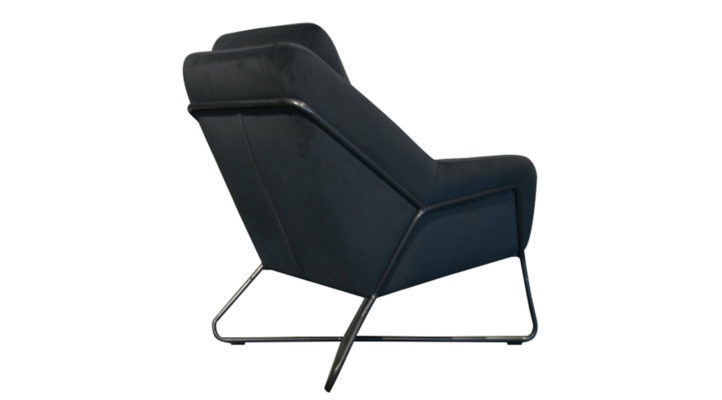 Romeo Lounge Chair – Dark Grey Velvet