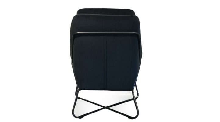 Romeo Lounge Chair – Dark Grey Velvet