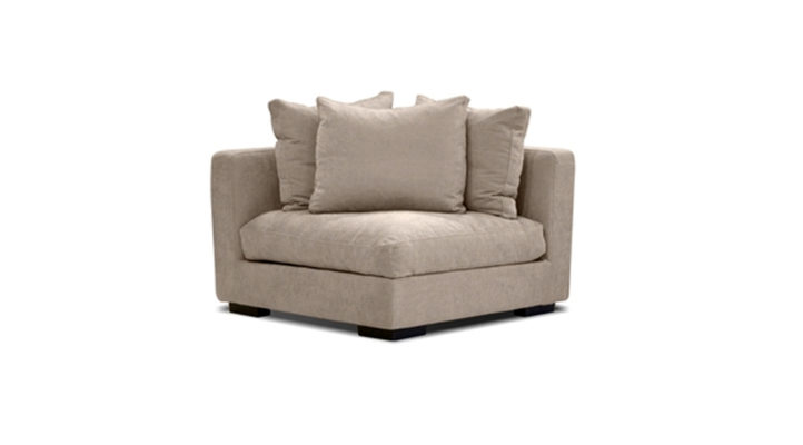 Lynx Fabric Sectional Chaise RAF  5 Psc- Oyster