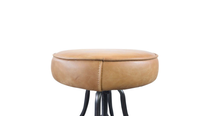 Jazzy Bar Stool – Cognac Leather