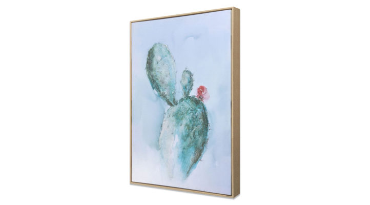 Coral Cactus Hand Painted Giclee