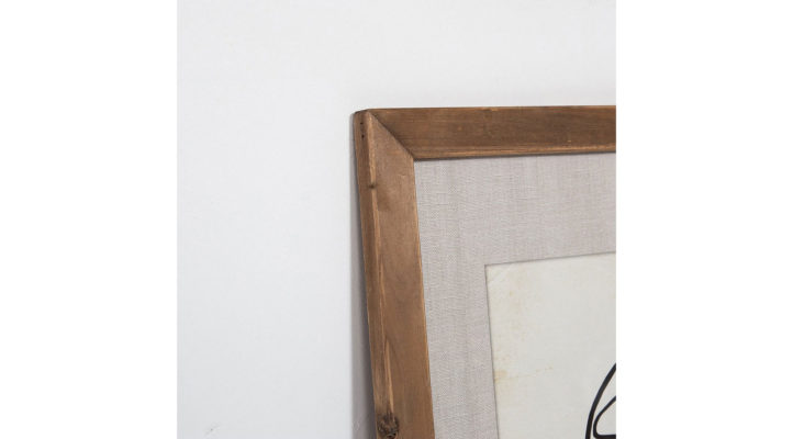 Glass With Wood Frame Femme Wall Décor