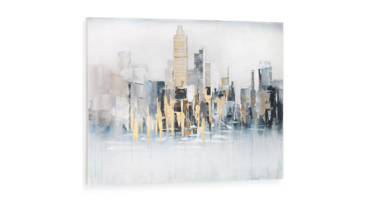 Rising City Hand Painted Canvas