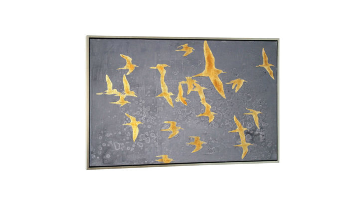 Silhouettes In Flight Iv Hand Painted Canvas