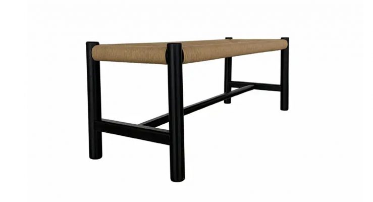 Hawthorn Bench Black – Large