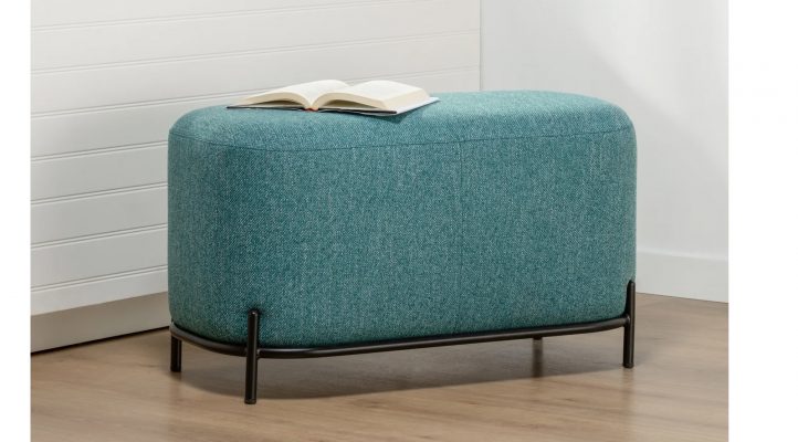 Pender Pin Leg Upholstered Short Bench – Blue