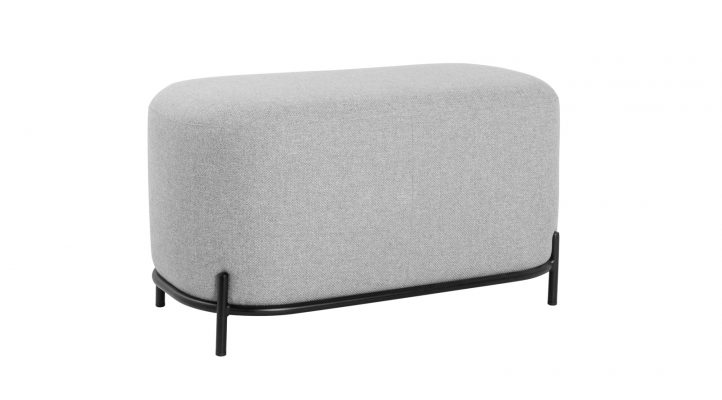 Pender Pin Leg Upholstered Short Bench – Grey