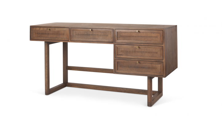 Grier- Medium Brown Office Desk