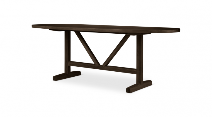 Viktor Dining Table-Dark Brown 84L-1