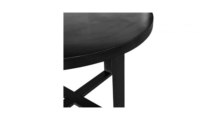 Jedrik Round Dining Table- Black-2