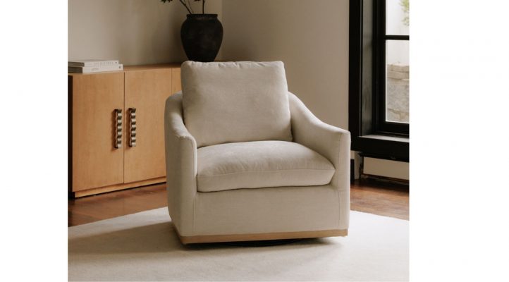 Linden Swivel Chair - Soft Beige-9