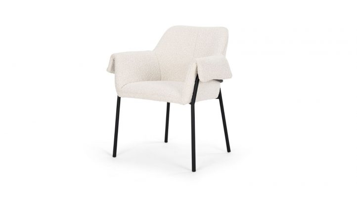 Brently- Cream Boucle Dining Chair -1