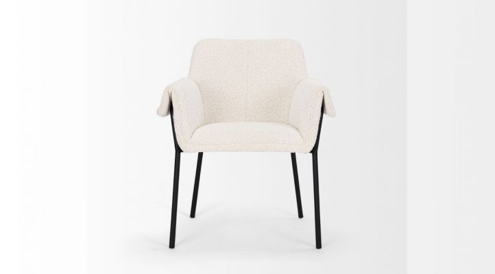 Brently- Cream Boucle Dining Chair -2