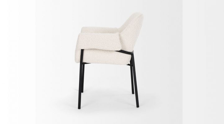 Brently- Cream Boucle Dining Chair -3