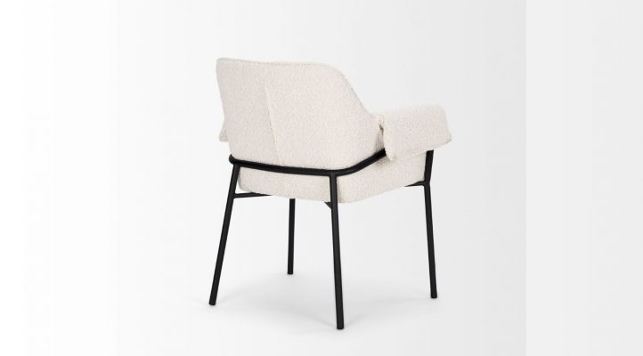 Brently- Cream Boucle Dining Chair 5