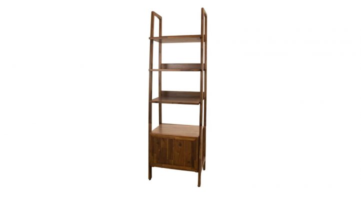 Brunette 1 Door Bookcase-2