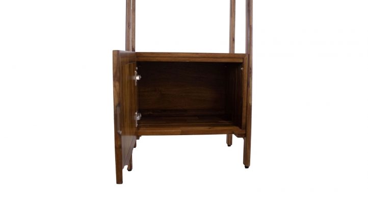 Brunette 1 Door Bookcase-6