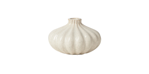 Allium Gourd 3h Reactive White Glaze Ceramic Vase (1)