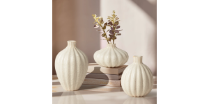 Allium Gourd 3h Reactive White Glaze Ceramic Vase (5)