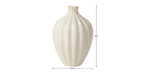 Allium Gourd 6h Reactive White Glaze Ceramic Vase (5)