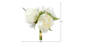 Blushing Peony 5 Bloom Bouquet - Creme (2)