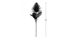 Desert Blooming Feather Pod 35L Stem - Black (3)