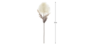 Desert Blooming Feather Pod 35L Stem - Cream (3)