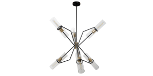 Eliana Chandelier, Black And Brass (1)