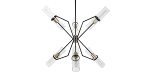 Eliana Chandelier, Black And Brass (2)