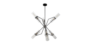 Eliana Chandelier, Black And Chrome (1)