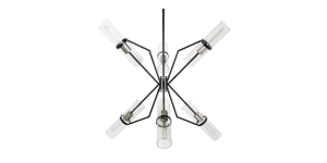 Eliana Chandelier, Black And Chrome (2)