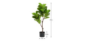 Fiddleleaf Tree 41h” Potted Faux Plant