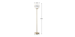 Halo Frosted Glass Globe 65h Floor Lamp (4)