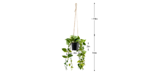 Ivy Hanging Faux Potted Plant With String Hanger (4)