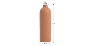 Komi 11h Ceramic Bottle Vase - Terracotta (4)