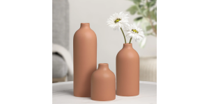 Komi 11h Ceramic Bottle Vase - Terracotta (5)