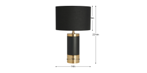 Loris Column BrassBlack Cement Table Lamp (6)