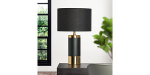 Loris Column BrassBlack Cement Table Lamp (7)