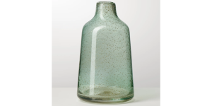 Marina Tapered Gold Bubble 10h Glass Vase - Light Green (2)