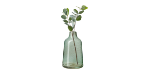 Marina Tapered Gold Bubble 10h Glass Vase - Light Green (3)