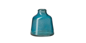 Marina Tapered Gold Bubble 6h Glass Vase - Blue (1)