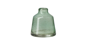 Marina Tapered Gold Bubble 6h Glass Vase - Light Green (1)