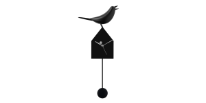 Motion Birdhouse Clock with Removable Pendulum - Black (1)